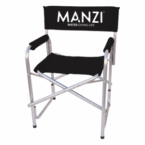 Directors Chair With Branded Canvas - Black