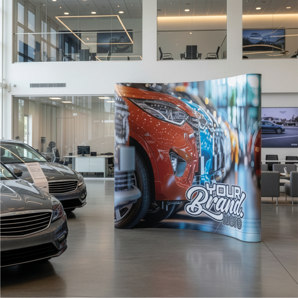 Banner Wall Curve With Wings - Single Sided Print Complete Unit (3 X 2,25M) - Image 4